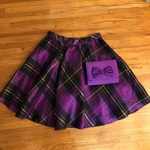Plaid A-Line Skirt 💜